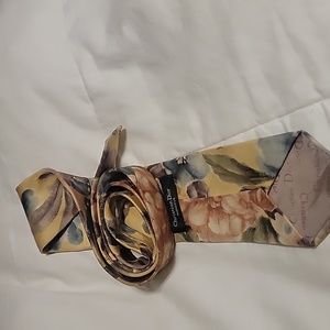 Christian Dior vintage floral tie